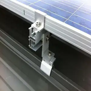Klem ujung braket pemasangan tenaga surya kustom klem ujung aluminium pemasangan Fixer