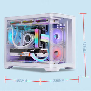 Lovingcool, placa base de vidrio templado curvo, soporte de gabinete RGB para juegos, 360mm, <span class=keywords><strong>CPU</strong></span>, enfriador líquido, Gamer, chasis de ordenador, caja de PC - Product Image 5