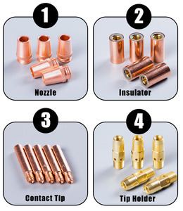 HUARUI CE Được Chứng Minh Làm Mát Bằng Không Khí MIG Euro Torch TW4 Xử Lý MIG Torch Với <span class=keywords><strong>54A</strong></span> <span class=keywords><strong>Gas</strong></span> Khuếch Tán - Product Image 6