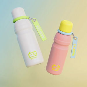 Botella Térmica de Acero Inoxidable 316, Taza de Viaje con Cuerda para Transportar, Taza Portátil para Exteriores, Botella de Agua para Niños - Product Image 5