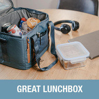 Sac isotherme en matériaux recyclés Boîte à lunch 18 canettes étanche avec ouvre-bouteille et bandoulière