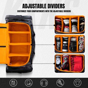 Échantillon gratuit Sac de sport de voyage pour basketball et football, sac de sport et sac de voyage avec trois séparateurs de compartiments mobiles - Product Image 4