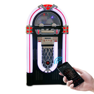 LED Đầy Màu Sắc Nhấp Nháy Ánh Sáng Vinyl Ghi Lp Turntable <span class=keywords><strong>Player</strong></span> FM Radio CD <span class=keywords><strong>Player</strong></span> Bt Loa Jukebox Machineretro Jukebox - Product Image 1