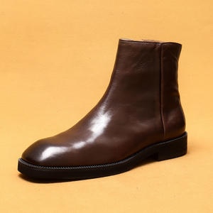 Nouvelles Bottes Montantes en Cuir Véritable 2025 pour Hommes, Lavables, Style Rétro Goodyear, Mode Amekaki, Chaussures de Travail Antidérapantes - Product Image 4