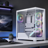 Boîtier d'ordinateur avec ports USB 3.0 et Type-C, matériau SPCC 0,7 mm, prend en charge les facteurs de forme EATX/ATX/M-ATX/ITX