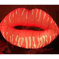 Ballon gonflable géant en forme de lèvres sexy, décoration d'événement, modèle de bouche rouge pour fête