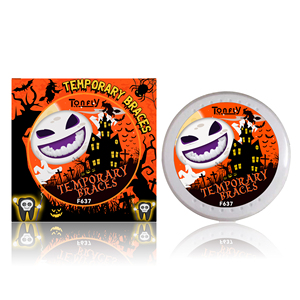 Fausses dents d'Halloween, appareils dentaires supérieurs et inférieurs, imitation artificielle, non poreuses, blanchissantes, prothèses dentaires temporaires avec support invisible - Product Image 3