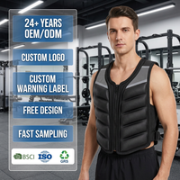 Gilet lesté en néoprène de 10 lb, facile à mettre et à enlever, fermeture éclair avant, gilet d'entraînement réglable pour hommes et femmes, entraînement en salle de sport, exercices de force