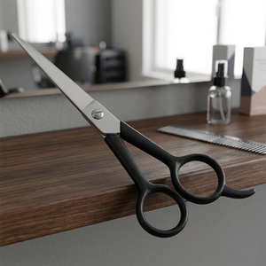 Ciseaux de coiffure professionnels en acier inoxydable à manche long droit, économiques, pour barbier et esthétique, ciseaux à effiler affûtés - Product Image 3