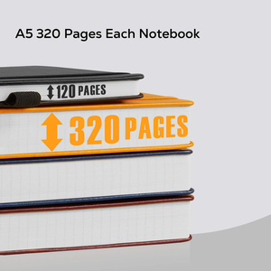 A5 Notebook con copertina in pelle rivestita 320 pagina con copertina rigida <span class=keywords><strong>per</strong></span> <span class=keywords><strong>adulti</strong></span> diario <span class=keywords><strong>per</strong></span> lavoro di scrittura di studio e di viaggio pagine spesse - Product Image 5