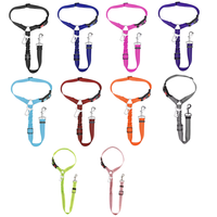 Accessoires pour chiens animaux fournitures Nylon Rétractable Sangle réfléchissante Ceinture de sécurité auto Laisse pour chien