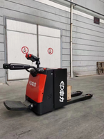 Transpalette Électrique Hydraulique Autoporté 1,5 T avec Batterie Plomb-Acide pour Manutention de Cargaisons en Entrepôt