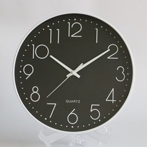 Horloge murale numérique silencieuse en plastique Art Déco, ronde de 12 pouces, pour la chambre d'enfant et le <span class=keywords><strong>salon</strong></span>, décoration intérieure - Product Image 5