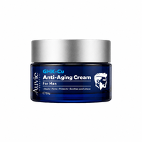 Crème hydratante pour le visage anti-âge réparatrice des rides au peptide de cuivre bleu GHK-cu, Pro-Xylane, Arbutine et Ganoderma, pour hommes, marque privée
