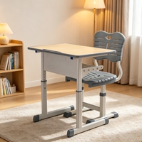 Ensemble de chaises et de tables de classe en métal pour les élèves du collège et du lycée, mobilier éducatif pour enfants