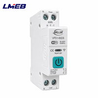 Disjoncteur sur rail DIN WiFi 90-300V 1-63A avec mesure V/A pour systèmes de contrôle électrique général, gestion de l'énergie