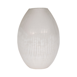 Textured Silhouette Glass Vase For Living Room And Home Decor Decorative Flower Vase For Mantel Bedroom Or Office Display - Product Image 1