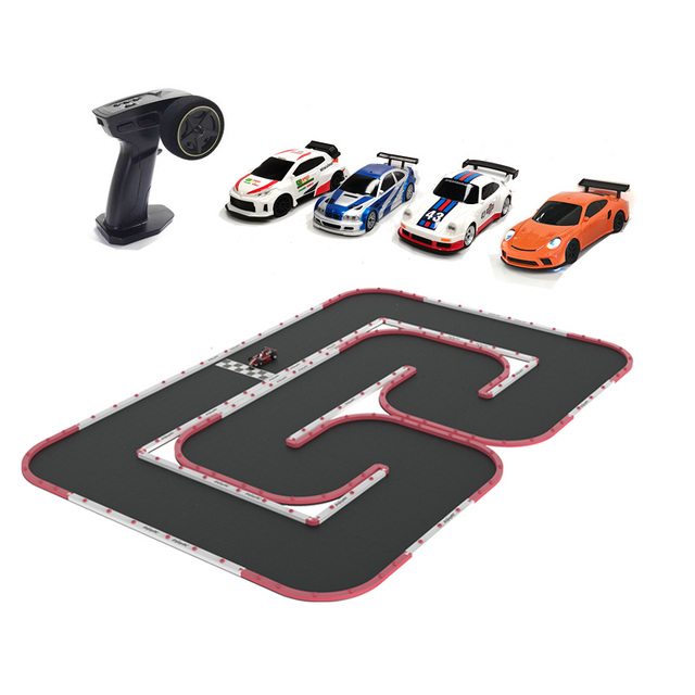 Expert Level 1/43 Mini RC Drift Car 2.4G High-Speed 4WD Radio Control Racing Toy Car with Race Track