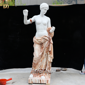 Statue de Vénus d'Arles en marbre bicolore grandeur nature, sculpture décorative classique de déesse à vendre - Product Image 1