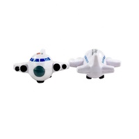 Personnalisé personnalisé bureau trafic compagnie cadeaux pu anti-stress avion forme balle de stress avec logo