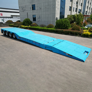 Semi-remorque surbaissée LUYI 80 tonnes à 4 essieux, à suspension mécanique, à col de cygne pliable, pour le transport de machines lourdes - Product Image 2