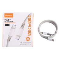 Vente en gros câble de données Tressé 60W QC3.0 USB-C cordon Type-C 3A câble de charge rapide
