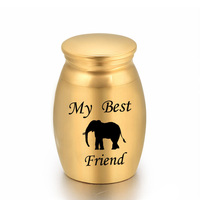 En gros Mon meilleur ami l'éléphant Crémation Mini Urnes Souvenir Souvenir urne Charmes 16*25mm