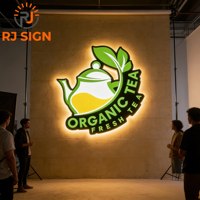 Letrero Comercial Personalizado, Letrero con Letras de Canal, Letras Acrílicas 3D con LED, Letrero de Pared con Logotipo, Letrero Metálico Iluminado para Edificios