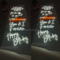Personnalisé 1FT 2FT 3FT 4FT Led Light up Led Lettre Numéro Lumière Conception Libre Acrylique Light up RGB Neon Nombre Signe pour la Fête