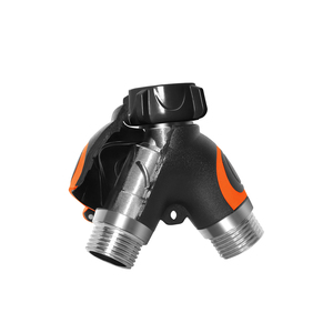 Raccord de <span class=keywords><strong>robinet</strong></span> extérieur en plastique et alliage de zinc pour <span class=keywords><strong>tuyau</strong></span> d'<span class=keywords><strong>arrosage</strong></span>, séparateur 2 voies, connecteur d'eau en caoutchouc robuste, raccord en Y avec vannes d'arrêt 3/4 - Product Image 2