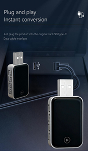 2-in-1 xe đa phương tiện streaming Box bt5.0 không dây Carplay Android Auto Adapter + Vật liệu thủy tinh USB dongle - Product Image 3