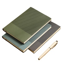Carnet A5 personnalisé de haute qualité avec logo, ensemble de papeterie en cuir PU, coffret cadeau promotionnel pour entreprise avec stylo, pour le bureau et l'école