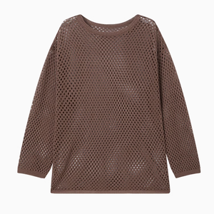 2025 cao cấp mỏng dài tay áo giản dị thoáng mát mùa hè thiết kế dài quần áo dài Womens dệt kim - Product Image 3