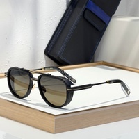 T-HE NEVERA 55-19-148 Lunettes de soleil de haute qualité pour hommes et femmes, lunettes de soleil de créateur, style punk classique, luxe, titane, UV400, avec boîte