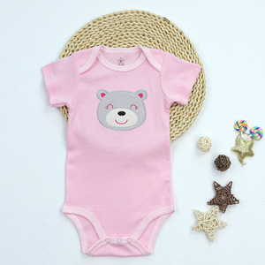 Lot de 3 bodys bébé à manches courtes pour garçon et fille, en coton, imprimé animal mignon, combinaisons pour nouveau-né, couleur aléatoire - Product Image 4