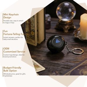 Portachiavi Personalizzato OEM Magic 8 Ball, Mini Sfera della Profezia e della Fortuna - Product Image 2
