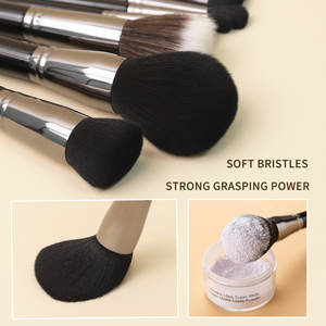 Juego <span class=keywords><strong>de</strong></span> <span class=keywords><strong>Brochas</strong></span> <span class=keywords><strong>de</strong></span> <span class=keywords><strong>Maquillaje</strong></span> <span class=keywords><strong>de</strong></span> Alta Calidad EMF con Estuche 15 Piezas Negras Veganas Profesionales para Base en Polvo Logo Personalizado <span class=keywords><strong>de</strong></span> Lujo - Product Image 2