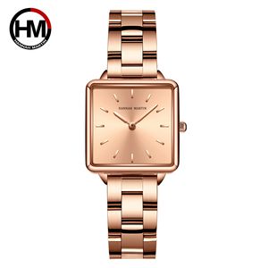 Orologio da Polso Hannah Martin Minimalista con Logo Personalizzato, Movimento al Quarzo Giapponese, Impermeabile, <span class=keywords><strong>Quadrante</strong></span> <span class=keywords><strong>Quadrato</strong></span> per Ragazze e Donne - Product Image 4