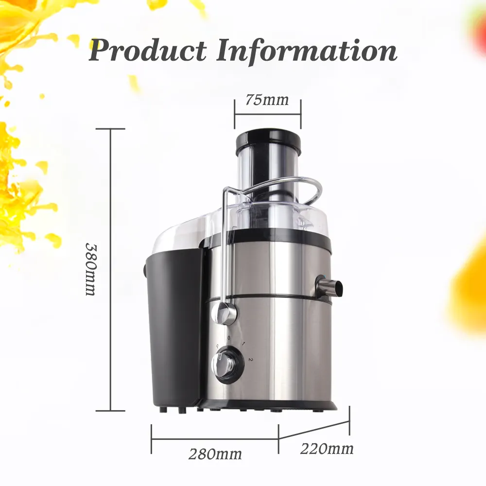 Outai-Exprimidor de frutas de acero inoxidable, máquina extractora de Jus de 500W, 1000W, W, exprimidor de naranjas