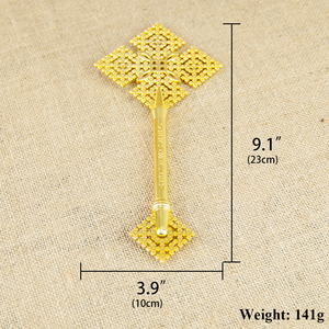 正教会のビザンチン十字架、手作りの十字架、金属製の透かし彫り、エルサレムの宗教的な贈り物、キリスト教徒の信仰の記念品、キリスト教の土産 - Product Image 2