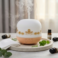 Diffuseur d'huiles essentielles à ultrasons, humidificateur électrique à brume froide, parfumé, avec motif imprimé