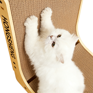 สติ๊กเกอร์ติดผนังรูปตัว L แนวตั้ง ทนต่อการขีดข่วนและการสึกหรอ ไม่ทิ้งเศษ สำหรับแมว ทำจากกระดาษลูกฟูก แผ่นลับเล็บแมว - Product Image 6