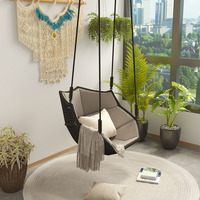 Fauteuil suspendu en corde d'oléfine tressée, imperméable et résistant aux UV, hamac à bascule pour intérieur et extérieur, pour balcon et terrasse