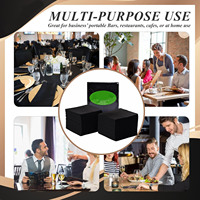 Serviettes de table noires de qualité supérieure pour cocktails, paquet de 300, 2 plis, jetables, en papier, douces et absorbantes, pour bar, restaurant, mariage, fête