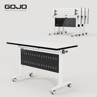Table de formation de conception moderne réglable Portable cadre en acier pliable polyvalent ergonomique Durable pour une utilisation en entreprise