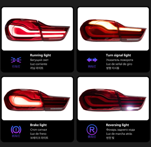 Luces Traseras LED para Auto, Lente Transparente, 12V 36W, para F82 Serie 4 F32/F82/F33/F83/F36 2014-2020, 6000K, Estilo LCI, Nuevas, 1 Año de Garantía - Product Image 2