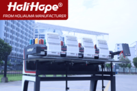 Machine à broder Holihope 4 têtes 15 aiguilles 1200 tr/min, style Tajima, pour monogrammes, fourniture d'usine