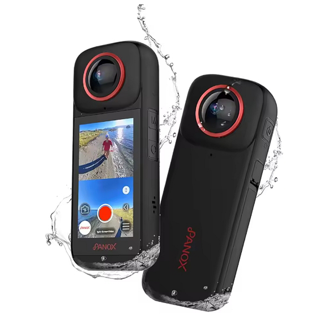 PilotPano PanoX V3 4K 10m IPX8 Waterproof Panoramic Sport Action Camera Face Tracking 3.0-inch Touchscreen for Vlog Insta360 X4