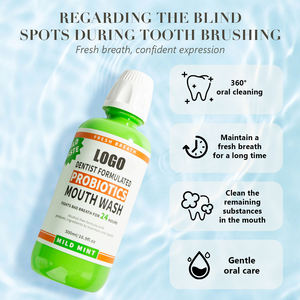 Bain de bouche liquide à la menthe douce 500 ml, <span class=keywords><strong>anti</strong></span>-plaque, longue durée 24 heures, xylitol, sans alcool, naturel, contre la <span class=keywords><strong>mauvaise</strong></span> <span class=keywords><strong>haleine</strong></span>, probiotique - Product Image 3