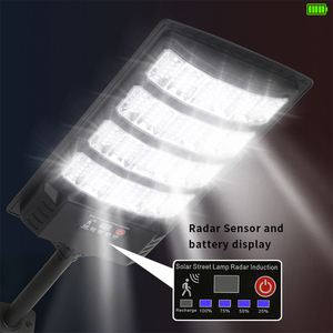 Farola Solar Exterior Súper Brillante de 240 LED, Impermeable, con Sensor de Movimiento, Clasificación IP66, Certificación ROHS y CE, Alimentación por Panel Solar - Product Image 2